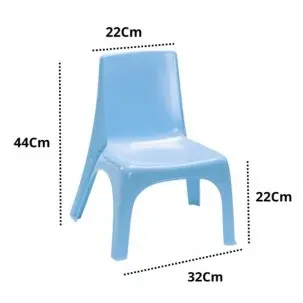 OFERTA Cadeira Poltrona Infantil Educativa Confort De Plástico Azul Injeplastec