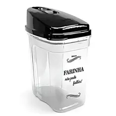 OFERTA Porta FARINHA, AÇÚCAR e SAL GROSSO com Tampa – Farinheira Açucareiro e Saleiro 836ml tampa dosadora Nitron