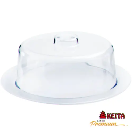 OFERTA Porta Bolo Cristal Linha Premium Transparente KEITA