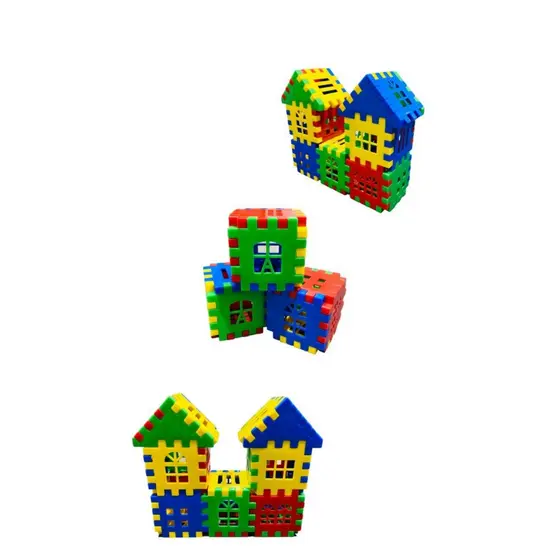 CONJUNTO COM 160 BRINQUEDOS BLOCOS CASINHA DIVERSÃO MONTA MONTA EDUCATIVO