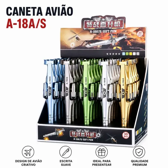 Caneta Avião Brinquedo Criativo Colecionável Presente Original para Crianças Escolar