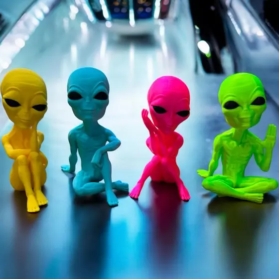 Kit 4 Et Alien Extraterrestre Sentado - Enfeite - Decoração