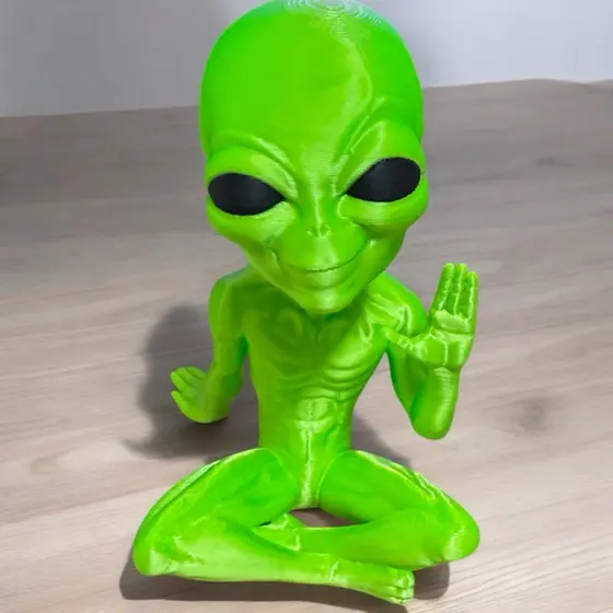 Et Alien Extraterrestre Sentado - Enfeite - Decoração Verde