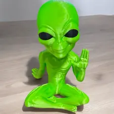Et Alien Extraterrestre Sentado - Enfeite - Decoração Verde