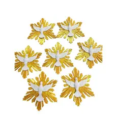 DOURADO Kit com10 Aplique Divino Espirito Santo Para Artesanato