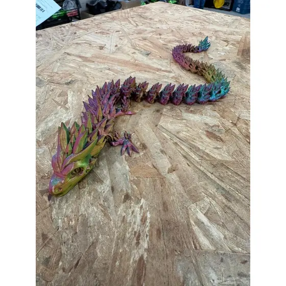 Brinquedo Dragao Articulado 3D 40cm Flexivel Impressao 3D Fidget Toy Decoracao Criativa Geek RPG Fantasia Presente Top