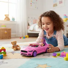 Carro Infantil Conversivel Rosa Com Boneca Brinquedo Criativo Diversao