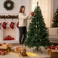 Árvore de Natal Pinheiro Luxo Realista: Magia Natalina em 3 Tamanhos