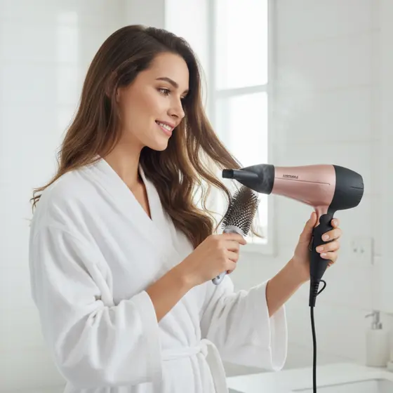 Secador De Cabelo Compacto Portatil 1200w Bivolt Rosa Leve Rapido Profissional