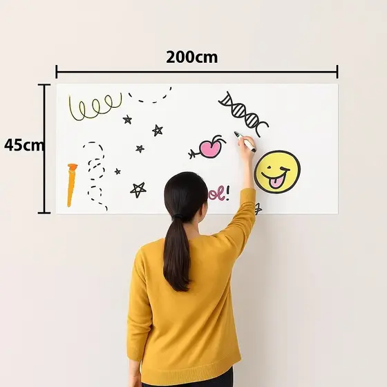 Papel Parede Adesivo Quadro Branco Marcador Infantil Criança Escritório Decoração Desenha Artes