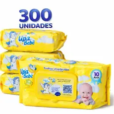Toalha Umedecida Upa Bebê 100un por pacote | Kit até 03 pacotes