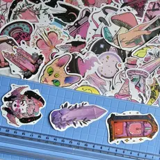 Pack adesivo Mística Fada Bruxa em vinil a prova d'água 5/10 unidades decoração scrapbook