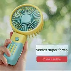 3 Modos De Mini ventilador portátil recarregável USB com suporte adequado para escritório e viagens