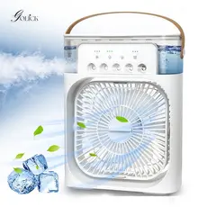 Ventilador Refrigerador De Ar Condicionado Umidificador Portátil Com Led Reservatório De Água