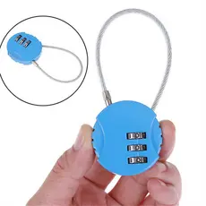 Cadeado com Senha-Redondo Colorido Trava Cabo de Aço-Academia/Mala  Mochila Viagem/Bagagem/Armario