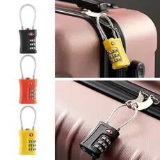 Cadeado TSA Portátil com Segredo Senha Cabo Aço Para Mala Viagens Bagagem Armario Academia