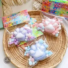 Brinquedos Squishy  De Aperto De Pata De Gato Pintinho Kawaii Soft Squeeze Com Bola  para Alívio De Estresse Presentes