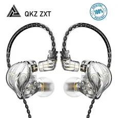 Fone Intra-Auricular QKZ ZXT com Cabo Destacável, Controle no Fio, Som Pro para Jogos/Esportes 3.5mm