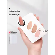 Paleta de Mistura Maquiagem em Aço Inoxidável Profissional p/ Base, Corretivo e Cosméticos