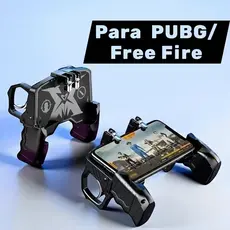 (PUBG/Free Fire) Controle para Celular com Gatilho L1 R1, Grip Design Ajustável p/ Battle Royale