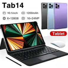 Tablet 10.1” com Teclado+Mouse 6GB RAM 128GB Android 13 Câmera 50MP