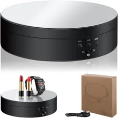 Suporte Expositor Giratório | USB Recarregável Para Vitrine Foto E Decoração Preto Branco REAL
