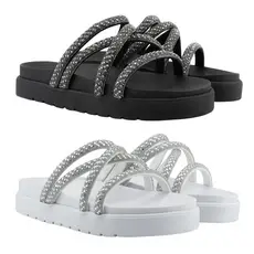 Kit 2 Pares Sandalia Papete Birken Slide Feminina de Luxo Promoçao