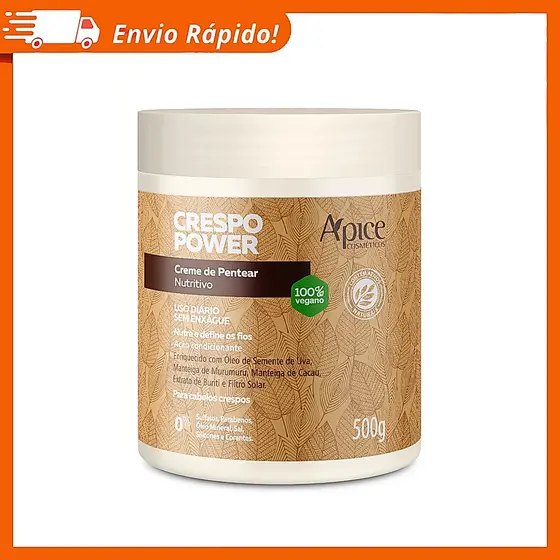 Apse Creme de Pentear Nutritivo Crespo Power - 500g - Ação Condicionante - Apice