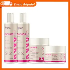 Kit Apice Cachos NOVA FRAGRANCIA Shampoo + Condicionador + Mascara + Ativador Anti-Frizz