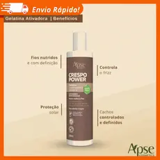 Apse Crespo Power Gelatina Ativadora e Umidificadora 300ml - Apice 100% Vegano