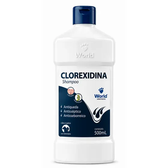 Shampoo Clorexidina 500ml Para Cachorros E Gatos World