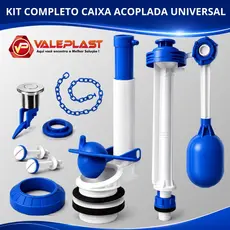 Mecanismo Completo com Boia Universal Caixa Acoplada Reparo Descarga de Banheiro Acionamento Superior Lateral
