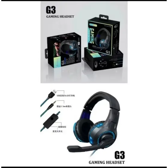 Fone de Ouvido headset Gamer G10/301MV/G3/SEZ-881/KA-9007  para jogos filmes com microfone micro Headphones Celular PC