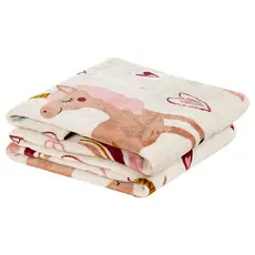 Manta Flannel Solteiro Bouti Kids Infantil Estampado 2,40m x 1,50m - UNICÓRNIO