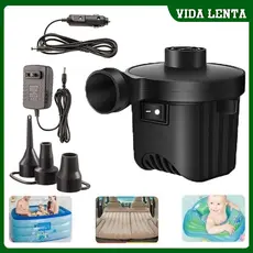 Bomba Elétrica Pneumática para Encher e Secar Colchões, Boias e Piscinas Infláveis