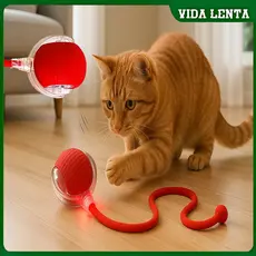 Bola Elétrica Para Gatos De Rolamento Automática , Recarregável , Interativo , Brinquedo De Pelúcia