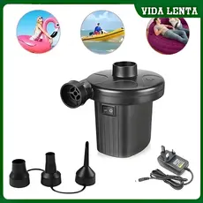 Bomba De Ar Elétrica Encher Colchão Boia Piscina Bomba Pneumática Inflador Com 3 Bicos