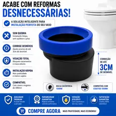 Bolsa Excêntrica Deslocamento Adaptador Vaso Sanitário Anel Vedação