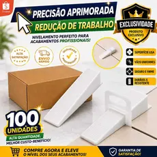 Cunha Nivelador P/Espaçador Larga/Smart Piso Porcelanato Grande Formato Deplasti 100 Peças BC