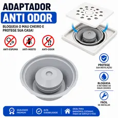 Adaptador Antiodor Tira Mau Cheiro Ralos Porta Grelhas 10cm