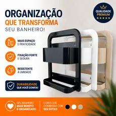 Porta Shampoo Parede Banheiro Box Prateleira Dupla