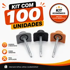 Kit Parafuso Telha 100 Peças 5.5 x 75mm Auto Brocante