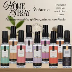 Home Spray Aromatizador de Ambiente Perfume p/ Casa, Carro Via Aroma 60ml embalagem Pocket cheirinho