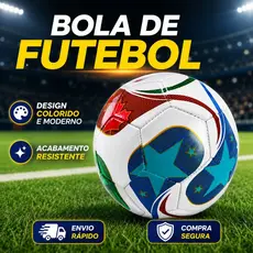 Bola De Futebol Campo Profissional Modelo Copa 2026 Tamanho 5 Resistente Costurada Macia Envio Rapido