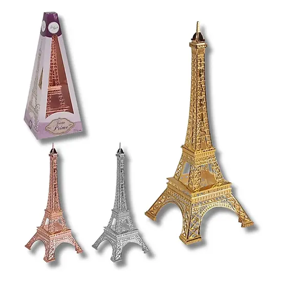 Torre Eiffel Metal 25cm Paris Decoração Presente Romântico Enfeite de Mesa Souvenir