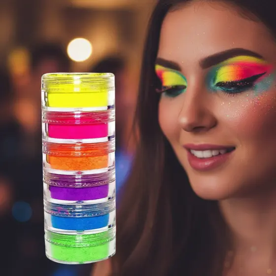 Torre De Sombras Neon Em Pó Olhos Para Festas E Carnaval