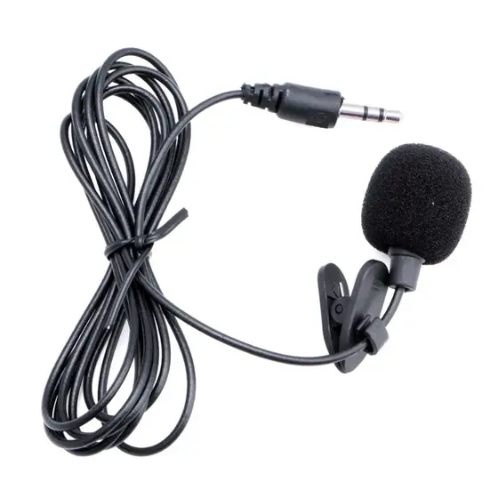 Mini microfone portátil comum condensador clip-on lapela microfone de lapela com fio para laptop