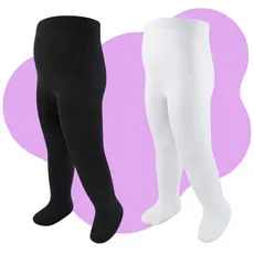 Kit 2 Meia Calça Infantil Bebê Menina Grossa Para Frio Inverno Macia Conforto Diário Quente