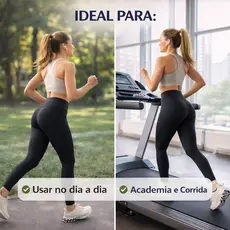 Calça Legging Feminina Alta Compressão para Academia, Treino e Yoga Modeladora Zero Transparência