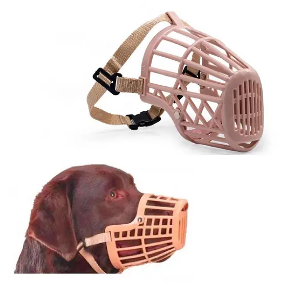 Focinheira Plastica Para Caes Gatos Com Ajuste Tamanho Gigante 15CM